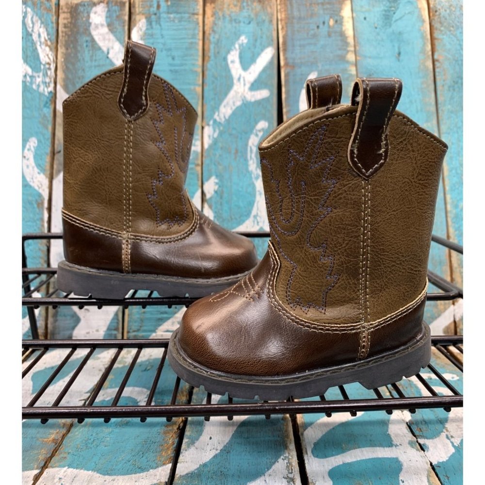 Trimfoot Company Toddler Kids Size 2 Cowboy Boot Side Open